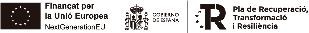 Finançat per la Unió Europea-Next Generation. Pla de Recuperació, Transformació i Resiliència