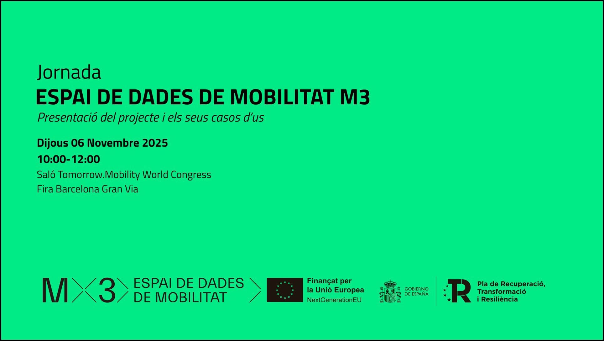 Jornada Espai de Dades de Mobilitat M3 TMWC